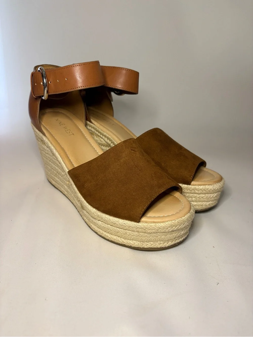 Nine West‎ Adell Espadrille Wedge Sandals Size 9.5